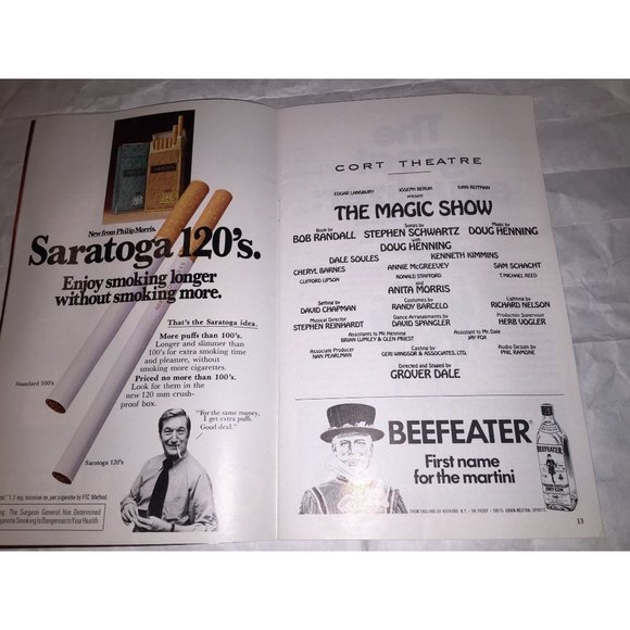 Broadway Cort Theatre PLAYBILL THE MAGIC SHOW Vintage 1970's Paperback - Picture 7 of 16